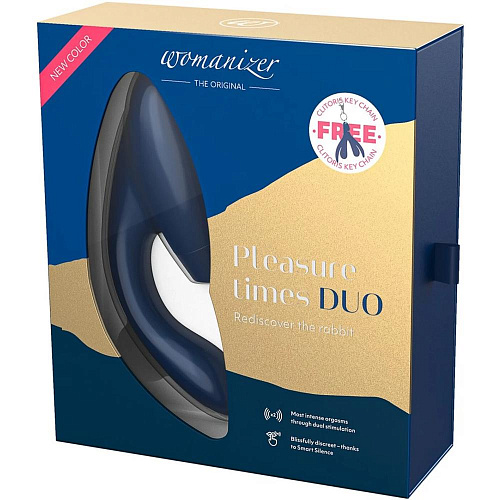 Стимулятор клитора Womanizer Duo, Blue