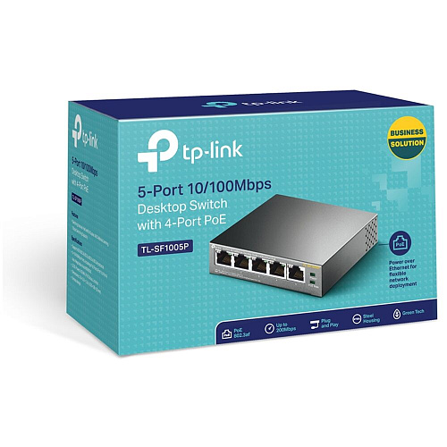 Коммутатор TP-LINK TL-SF1005P неуправляемый 5 портов 10/100Мбит/с PoE
