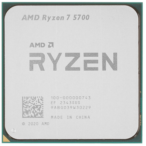 Процессор AMD Ryzen 7 5700, 3.7ГГц, (Turbo 4.6ГГц), 8-ядерный, L3 32МБ, Сокет AM4, OEM