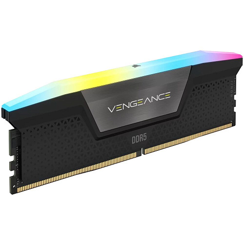 Модуль памяти DIMM 128Gb 2х64Gb DDR5 PC51200 6400MHz Corsair Vengeance RGB Black (CMH128GX5M2B6400C42)