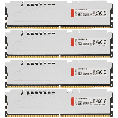 Модуль памяти DIMM 128Gb 4х32Gb DDR5 PC41600 5200MHz Kingston Fury Beast White (KF552C40BWK4-128)
