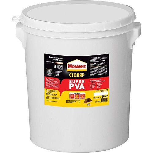 Клей для дерева Момент Столяр Super PVA 30кг 778010