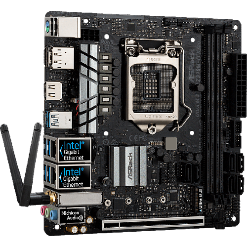 Материнская плата ASRock Z390M-ITX/AC Z390 Socket-1151v2 2xDDR4, 6xSATA3, RAID, 1хM.2, 1xPCI-E16x, 5xUSB3.1, 1xUSB3.1 Type C, DP, 2xHDMI, 1xGlan, 802.11ac, mini-ITX