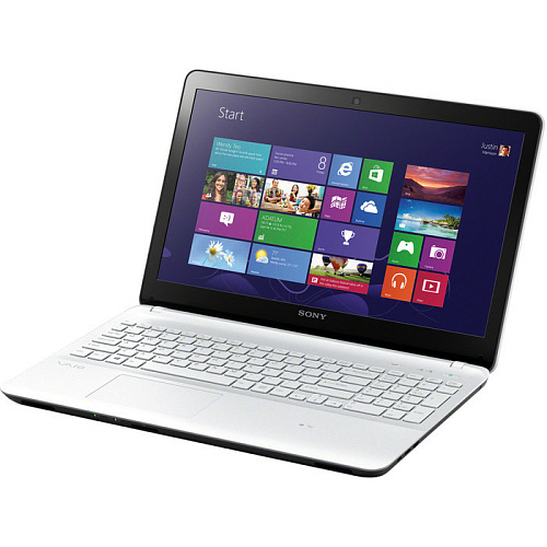 Ноутбук Sony Vaio SVF1521D1RW 2117U/4Gb/500Gb/DVD/HD Graphics/BT/cam/15.5"/Win8 белый