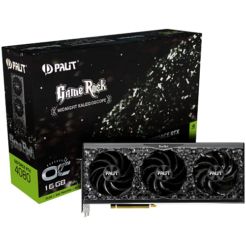 Видеокарта Palit GeForce RTX 4080 16384Mb, GameRock OC 16 Gb (NED4080S19T2-1030G) 1xHDMI, 3xDP, Ret