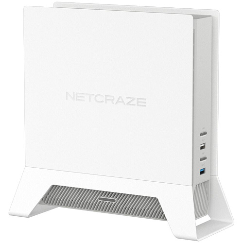 Беспроводной маршрутизатор Netcraze Titan SE NC-4210, Wi-Fi 802.11be 2.4+5 ГГц, 2x2,5 Гбит/с, 3x1 Гбит/с, M.2 2280 PCIe 3.0 ×1 NVMe, 1xUSB 2.0, 1xUSB 3.2, RJ-11
