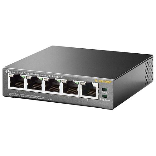 Коммутатор TP-LINK TL-SG1005P неуправляемый 5xGbLAN PoE