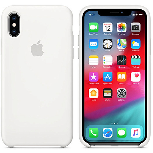 Чехол для Apple iPhone Xs Silicone Case White