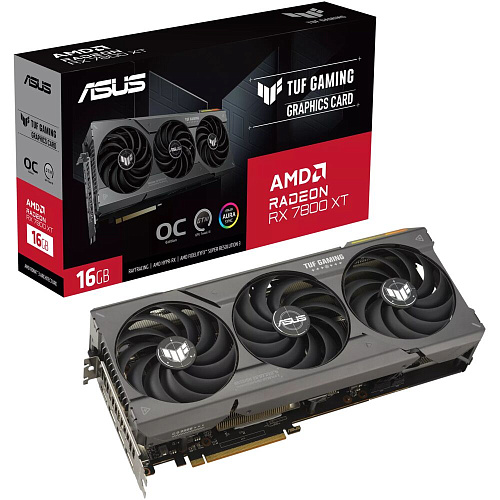 Видеокарта ASUS AMD Radeon RX 7800 XT OC Edition 16G 16384Mb, (TUF-RX7800XT-O16G-Gaming ) 3xDP, 1xHDMI, Ret