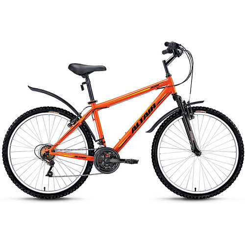 Двухколесный велосипед ALTAIR MTB HT 26 (15"/18 ск.) оранжевый