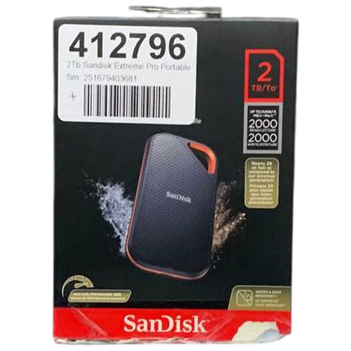 Внешний SSD-накопитель 2Tb Sandisk Extreme Pro Portable SDSSDE81-2T00-G25 (SSD) USB 3.1 черный УЦЕНКА
