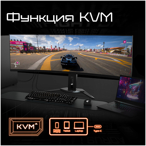 Монитор 49" Gigabyte AORUS CO49DQ OLED 5120x1440 0.03ms HDMI, DisplayPort, USB Type-C