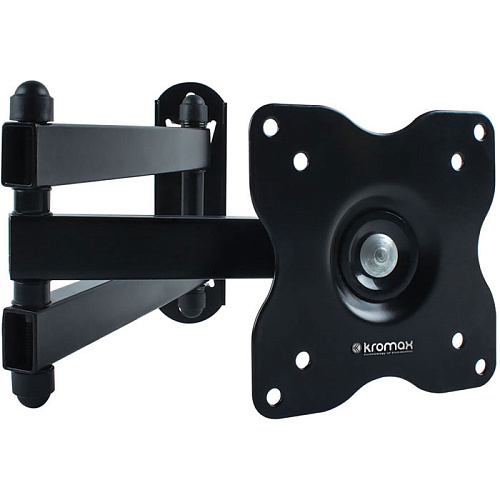 Кронштейн наклонно-поворотный Kromax DIX-15 10-28' до 30кг Vesa до 100x100 черный
