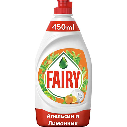 Fairy Средство для мытья посуды Апельсин и лимонник, 450 мл.