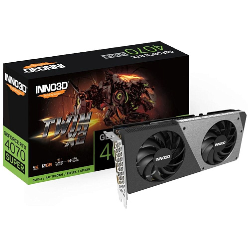 Видеокарта Inno3D GeForce RTX 4070 Super 12288Mb, Twin X2 12 Gb (N407S2-126X-186162N) 1xHDMI, 3xDP, Ret
