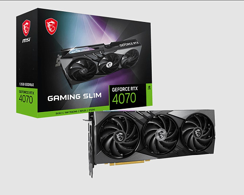 Видеокарта MSI GeForce RTX 4070 Ti 12288Mb, Gaming Slim 12G (RTX 4070 Ti Gaming Slim 12G) 1xHDMI, 3xDP, Ret