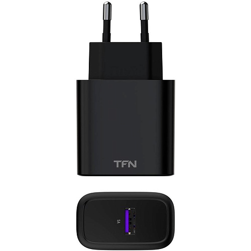 Сетевое зарядное устройство TFN 5A 22,5W QC 3.0 черное (TFN-WCRPD01)