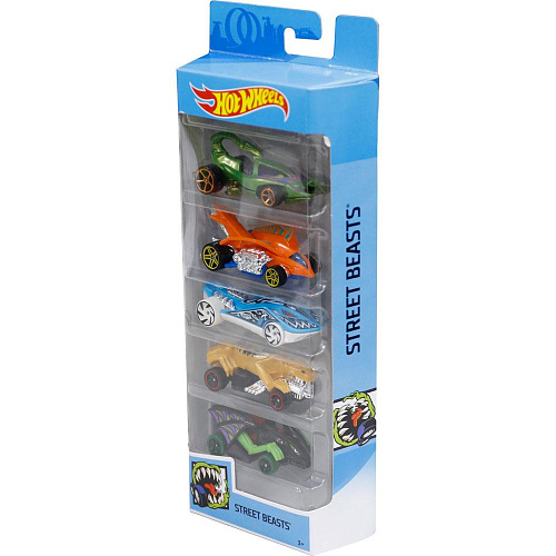 Mattel Hot Wheels 1806/FYL10 Подарочный набор из 5 машинок (Street Beasts)