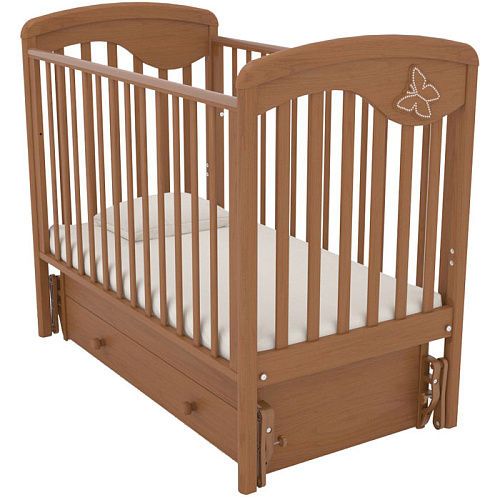 Детская кроватка Гандылян К-2002-24м "Джулия" (Бабочка) (маятник универсальный) вишня