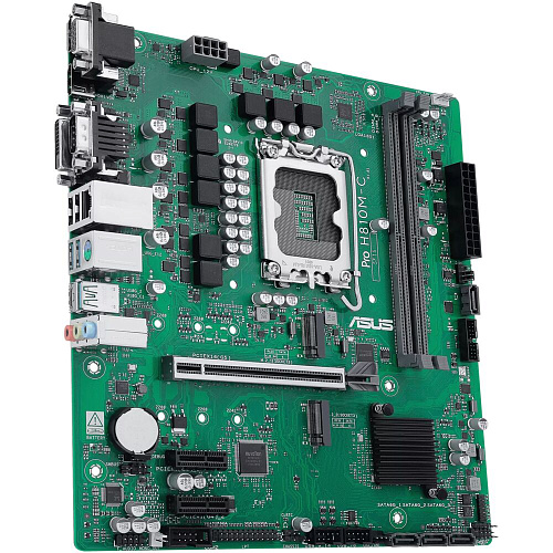 Материнская плата ASUS Pro H810M-C-CSM H810 Soc-1851 2xDDR5, 4xSATA3, 2хM.2, 1xPCI-E16x, 3xUSB3.2, 1xUSB3.2 Type C, D-Sub, DP, HDMI, Glan, mATX