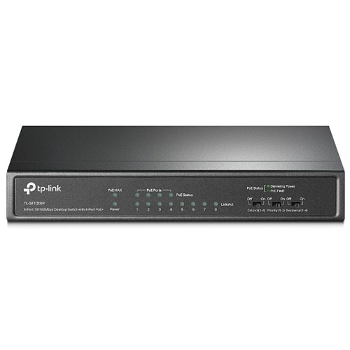 Коммутатор TP-LINK TL-SF1008P неуправляемый 8 портов 10/100Мбит/с, PoE