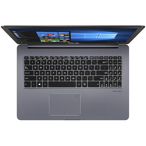 Ноутбук Asus N580VD-FI758R Core i7 7700HQ/16Gb/1Tb+256Gb SSD/NV GTX1050 4Gb/15.6" UHD/Win10Pro Gray