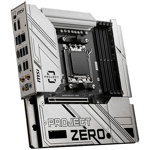 Материнская плата MSI B650M Project Zero BTF Socket-AM5 AMD B650 4xDDR5, 4xSATA3, RAID, 2xM.2, 1xPCI-E16x, 5xUSB3.2, 2xUSB3.2 Type C, DP, HDMI, WiFi, 2.5Glan, mATX Ret