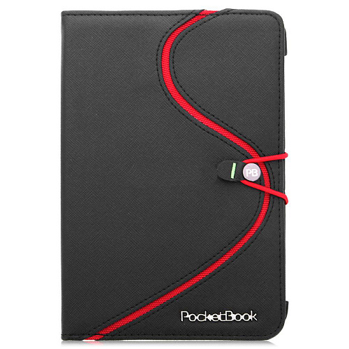 Обложка для PocketBook 622/PocketBook Touch 2 623 VivaCase S-style черный/красный, кожа (VPB-Si622R)