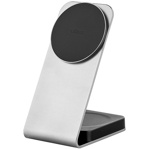 Беспроводная зарядная панель 2 в 1 Для IPhone, Airpods uBear Level 20W Silver