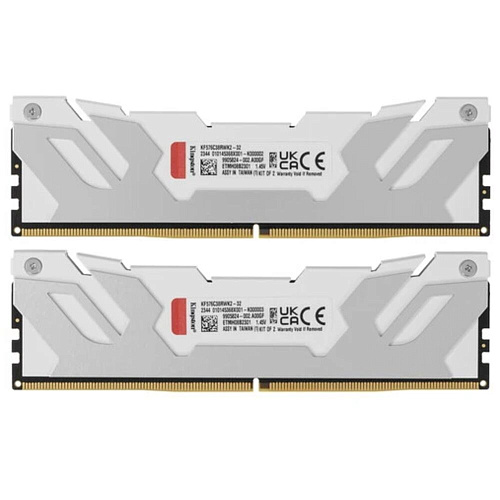Модуль памяти DIMM 32Gb 2х16Gb DDR5 PC60800 7600MHz Kingston Fury Renegade White (KF576C38RWK2-32)