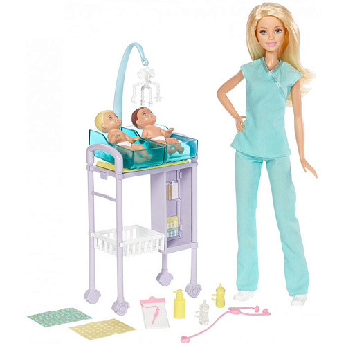 Кукла Mattel Barbie из серии "Кем быть?" DHB63 Врач педиатр