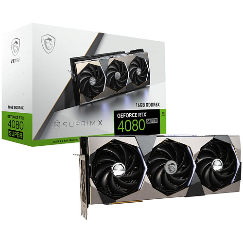 Видеокарта MSI GeForce RTX 4080 Super 16384Mb, Suprim X 16 Gb (RTX 4080 Super 16G Suprim X 16 Gb) 1xHDMI, 3xDP, Ret