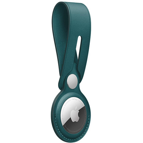 Кожанный брелок-подвеска для AirTag Leather Loop Forest Green