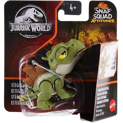 Mattel Jurassic World® Сбежавшие динозаврики Snap Squad Стегозавр GXW58/GXW60