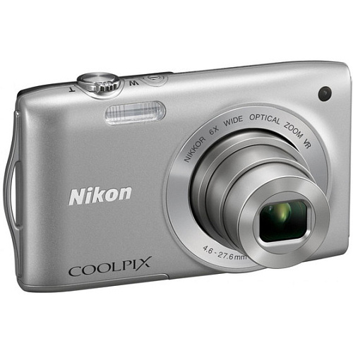 Компактная фотокамера Nikon Coolpix S3300 Silver (16Mpx, 6x zoom, 2.7"LCD)
