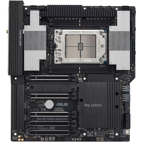 Материнская плата ASUS Pro WS TRX50-Sage WiFi TRX50 CEB 4xDDR5 5xPCIEx16 3xM.2 1xUSB-C 2.5+10GLAN