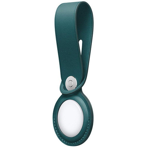 Кожанный брелок-подвеска для AirTag Leather Loop Forest Green