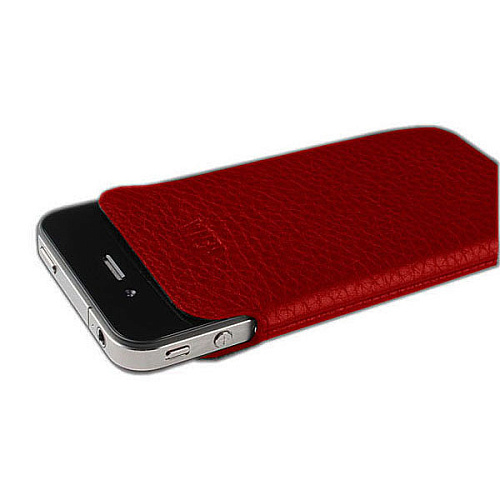 Чехол для iPhone 4/iPhone 4S Sena UltraSlim Pouch кожаный красный 156106