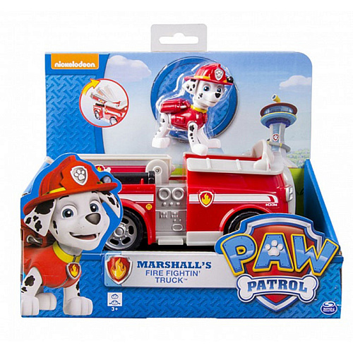 Spin Master Nickelodeon Paw Patrol Машинка спасателя и щенок Маршалл (transforming fire engine) 16601
