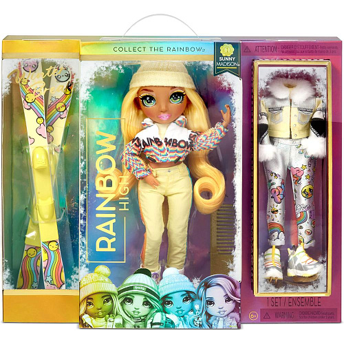 Игровой набор Rainbow High Winter Break Fashion Doll- Sunny Madison (Yellow) 574774