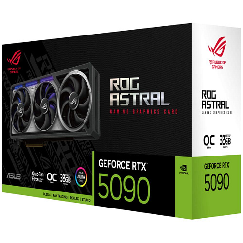 Видеокарта ASUS GeForce RTX 5090 32768Mb, ROG Astral OC 32 Gb (ROG-Astral-RTX5090-O32G-Gaming) 2xHDMI, 3xDP, Ret