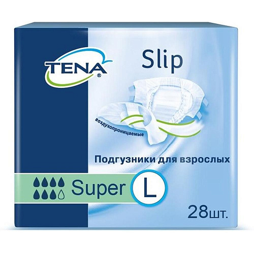 TENA Подгузники для взрослых Slip Super, L (28 шт.)