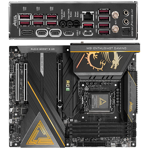 Материнская плата MSI MEG Z890 Ace Z890 Soc-1851 4xDDR5, 4xSATA3, RAID, 5хM.2, 3xPCI-E16x, 11xUSB3.2, 4xUSB3.2 Type C, DP, HDMI, WiFi, 10Glan, ATX