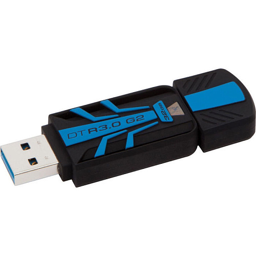 USB Flash накопитель 32GB Kingston Data Traveler R30 Gen.2 (DTR30G2/32GB) Black/Blue USB3.0
