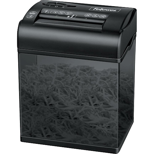 Уничтожитель бумаг Fellowes PowerShred Shredmate CRC-37005 (секр.P-4)/фрагменты/4лист./4.5лтр./скобы/пл.карты