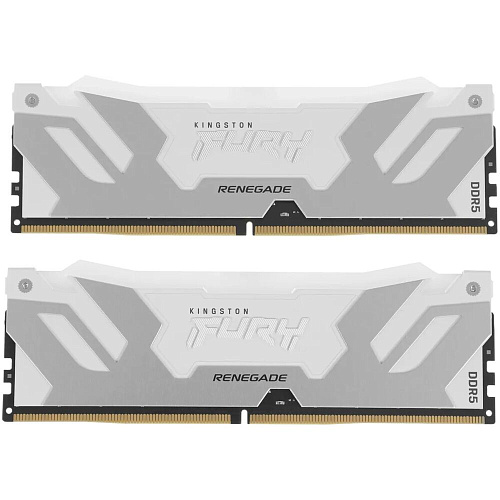 Модуль памяти DIMM 64Gb 2х32Gb DDR5 PC51200 6400MHz Kingston Fury Renegade RGB White XMP (KF564C32RWAK2-64)
