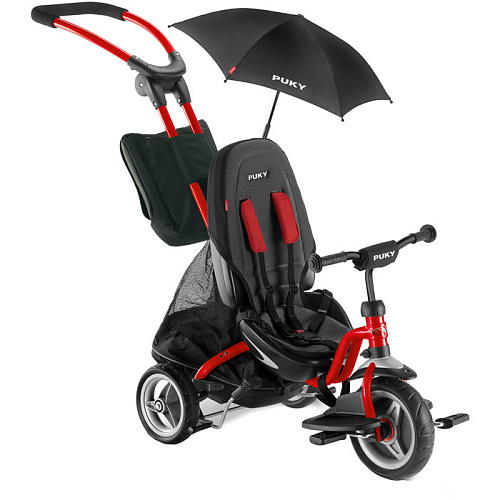 Велосипед трехколесный с ручкой Puky CAT S6 Ceety 2417 red красный