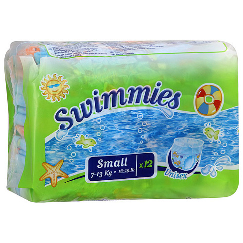 Трусики-подгузники для плавания Helen Harper Swimmies Small (7-13 кг), 12 шт в уп
