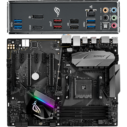 Материнская плата ASUS ROG Strix B350-F Gaming B350 Socket AM4 4xDDR4, 6xSATA3, RAID, 1xM.2, 3xPCI-E16x, 4xUSB3.0, 6xUSB3.1, DP, HDMI, Glan, ATX