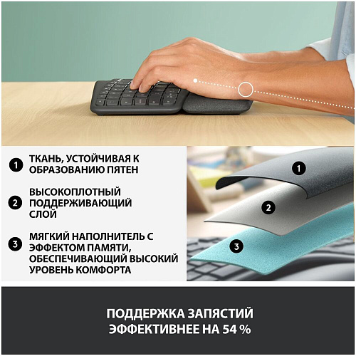 Клавиатура беспроводная Logitech Ergo K860 Wireless Black